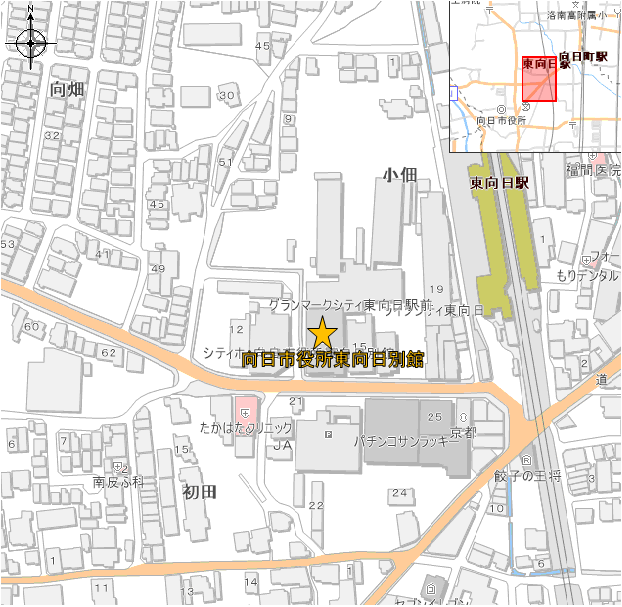東向日別館位置図